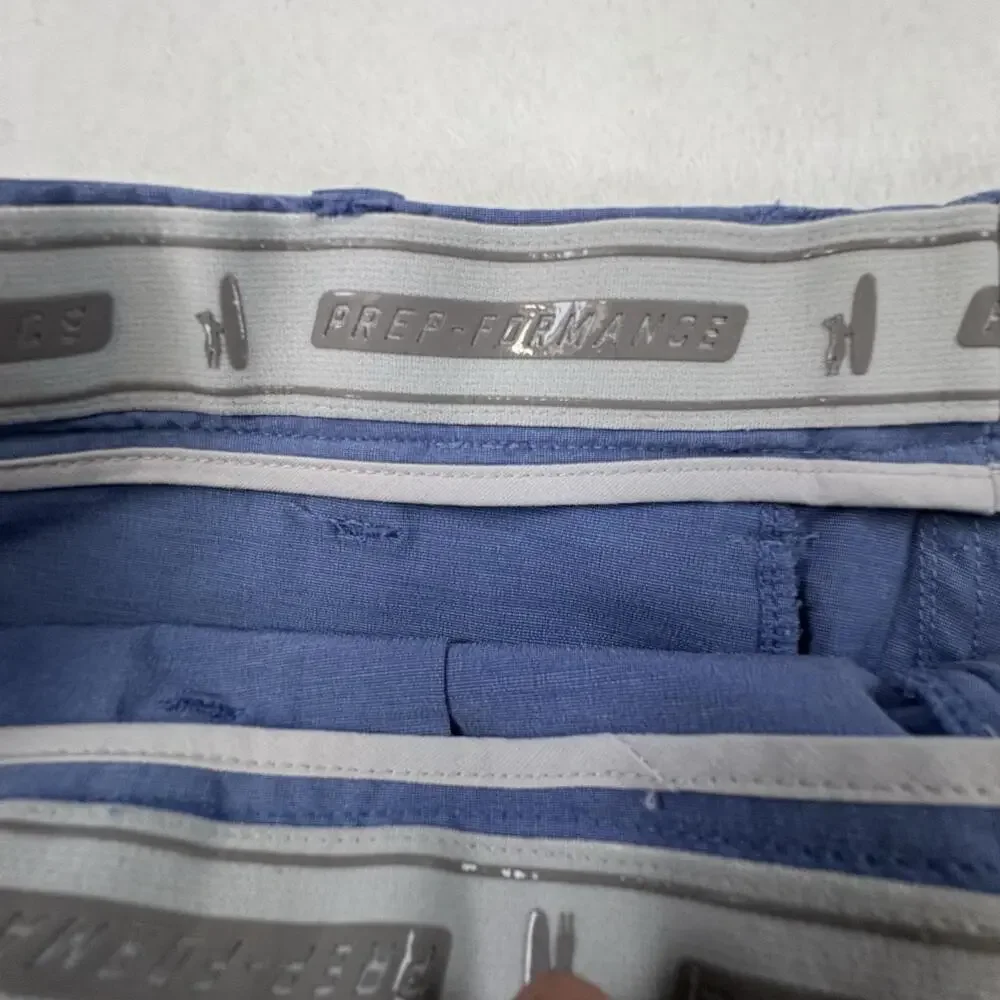 Johnnie-O Chino Shorts Mens 36 Blue Calcutta 8” Inseam Stretch Casual Golf